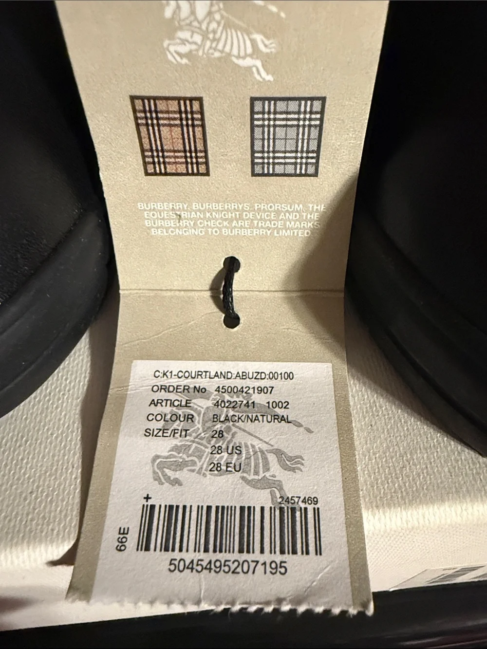 Burberry Black Kids Leather Lace-Up Shoes